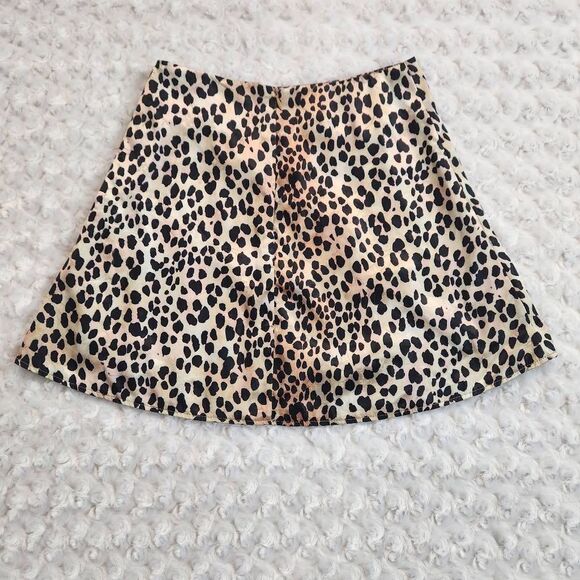 PRINCESS POLLY Animal Print Satin Mini Skirt Size 2US (4695) - Picture 2 of 5
